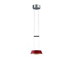 Oligo Glance LED-Pendelleuchte 1-flammig-Rot matt-mit LED (2700K)