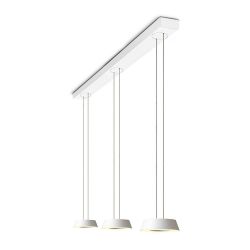 Oligo Glance LED-Pendelleuchte 3-flammig mit unsichtbarer Höhenverstellung-Weiß matt-Weiß matt-mit LED (2700K)