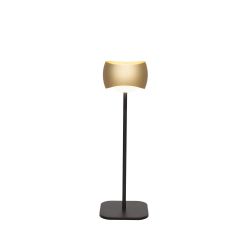 Oligo Curved LED-Tischleuchte-Schwarz matt-Bronze