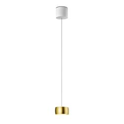 Oligo Grace LED-Pendelleuchte 1-flammig mit unsichtbarer Höhenverstellung-Gold-Weiß matt-mit Tunable White (2200K - 5000K)