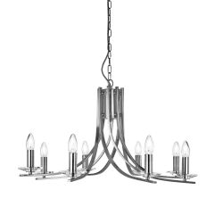 Searchlight Ascona 4168 Kronleuchter 8-flammig-Silber satiniert