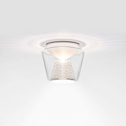 Serien Lighting Annex Ceiling LED-Deckenleuchte-Glasschirm klar - Reflektor Kristall-Größe M Ø 220 mm-mit LED (2700K)
