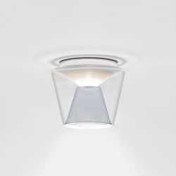 Serien Lighting Annex Ceiling LED-Deckenleuchte-Glasschirm klar - Reflektor poliert-Größe L Ø 275 mm-mit LED (2700K)