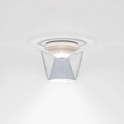 Serien Lighting Annex Ceiling LED-Deckenleuchte-Glasschirm klar - Reflektor poliert-Größe M Ø 220 mm-mit LED (2700K)
