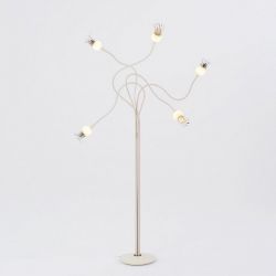 Serien Lighting Poppy Stehleuchte/Floor 5 Arm beige - Schirm Keramik