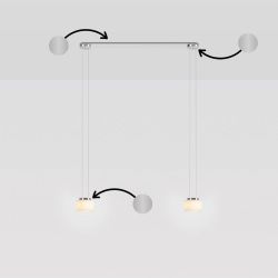 Serien Lighting Reef Suspension 1 LED-Pendelleuchte mit Baldachinprofil 2-flammig-Aluminium gebürstet-Aluminium gebürstet 01