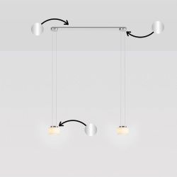 Serien Lighting Reef Suspension 1 LED-Pendelleuchte mit Baldachinprofil 2-flammig-Aluminium poliert-Aluminium poliert 01