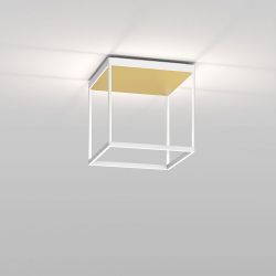 Serien Lighting Reflex² Ceiling M 300 LED-Deckenleuchte-Weiß-Pyramidenstruktur Gold-mit LED (2700K) 01