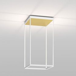 Serien Lighting Reflex² Ceiling M 600 LED-Deckenleuchte-Weiß-Pyramidenstruktur Gold-mit LED (2700K) 01