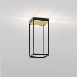 Serien Lighting Reflex² Ceiling S 450 LED-Deckenleuchte-Schwarz-Pyramidenstruktur Gold-mit LED (3000K)