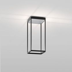 Serien Lighting Reflex² Ceiling S 450 LED-Deckenleuchte-Schwarz-Pyramidenstruktur Silber-mit LED (2700K)