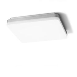 Sigor Square 40 LED-Deckenleuchte-Weiß/Silber-mit LED (3000K)