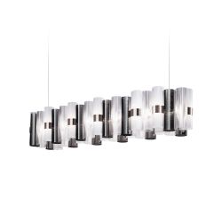 Slamp La Lollo Linear 140 LED-Pendelleuchte-Zinn/Weiß 01