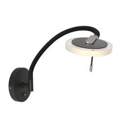 Steinhauer Turound LED-Wandleuchte-Schwarz-Klarglas-mit Tunable White (2200K - 4000K)