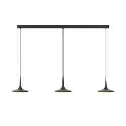 Tobias Grau Falling Leaf Trace 3/130 LED-Pendelleuchte 3-flammig-Schwarz-mit dim2warm (2200K - 2700K)