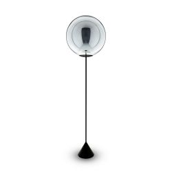 Tom Dixon Globe Cone Slim Floor LED-Stehleuchte-Silber-mit LED (3000K)