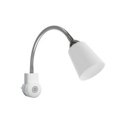 Top Light Flexlight Plug India Steckdosenleuchte-Nickel matt-Armlänge 40 cm