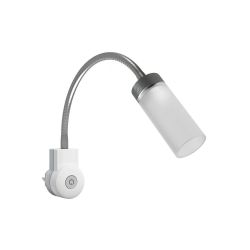 Top Light Flexlight Plug Pisa Steckdosenleuchte-Nickel matt-Armlänge 40 cm
