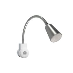 Top Light Flexlight Plug Rio Steckdosenleuchte-Nickel matt-Armlänge 40 cm