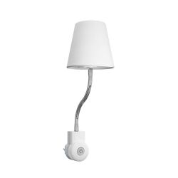 Top Light Flexlight Plug Silk Steckdosenleuchte-Chrom-Armlänge 40 cm