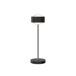 Top Light Puk! 120 Eye Table Avantgarde Tischleuchte-Schwarz matt/Chrom-Linse matt-Höhe 370 mm-ohne Dimmer