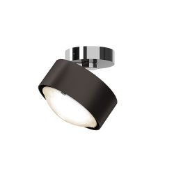 Top Light Puk! 120 Move Avantgarde LED-Deckenstrahler-Black Wood/Chrom-Linse klar-mit LED (2700K)