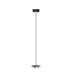 Top Light Puk! 160 Eye Floor Avantgarde Stehleuchte-Black Wood/Chrom-Glas mattiert-mit Dimmer