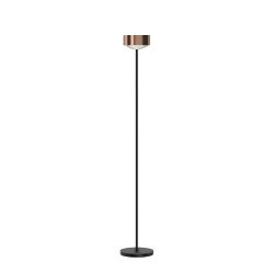 Top Light Puk! 160 Eye Floor Avantgarde Stehleuchte-Kupfer gebürstet/Schwarz matt-Glas mattiert-mit Dimmer