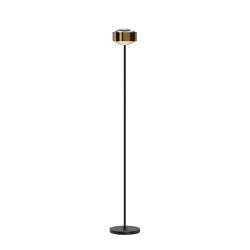 Top Light Puk! 160 Eye Floor Avantgarde LED-Stehleuchte-Messing gebürstet/Schwarz matt-Linse klar-mit LED (2700K)