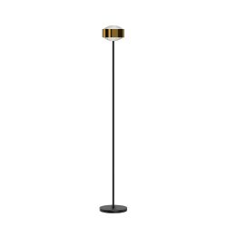 Top Light Puk! 160 Eye Floor Avantgarde Stehleuchte-Messing gebürstet/Schwarz matt-Linse matt-mit Dimmer