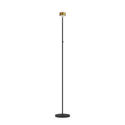 Top Light Puk! 80 Eye Floor Avantgarde LED-Stehleuchte-Messing gebürstet/Schwarz matt-Linse matt-mit LED (2700K)