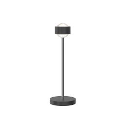 Top Light Puk! 80 Eye Table Avantgarde LED-Tischleuchte-Anthrazit matt/Chrom-Linse matt-Höhe 370 mm-mit LED (2700K)