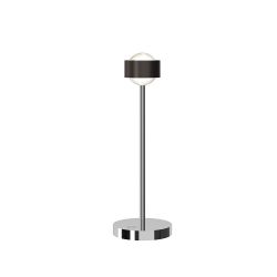 Top Light Puk! 80 Eye Table Avantgarde Tischleuchte-Black Wood/Chrom-Linse matt-Höhe 370 mm-mit Dimmer