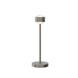 Top Light Puk! 80 Eye Table Avantgarde Tischleuchte-Nickel matt-Linse matt-Höhe 370 mm-mit Dimmer