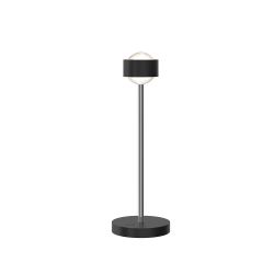 Top Light Puk! 80 Eye Table Avantgarde Tischleuchte-Schwarz matt/Chrom-Linse matt-Höhe 370 mm-ohne Dimmer