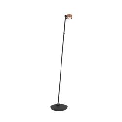 Top Light Puk! 80 Floor Avantgarde LED-Stehleuchte-Kupfer gebürstet/Schwarz matt-Glas matt-Linse klar-mit LED (2700K)