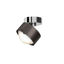 Top Light Puk! 80 Move Avantgarde LED-Deckenstrahler-Black Wood/Chrom-Linse klar-mit LED (2700K)