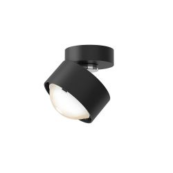 Top Light Puk! 80 Move Avantgarde LED-Deckenstrahler-Schwarz matt/Chrom-Linse klar-mit LED (2700K)