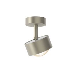 Top Light Puk! 80 Turn Avantgarde Deckenstrahler-Nickel matt-Up- und Downlight-Linse klar