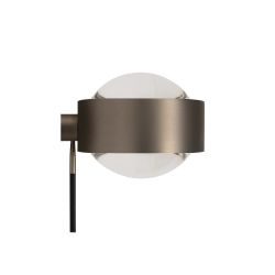 Top Light Puk Ceiling 20 cm Sister Twin Deckenleuchte-Nickel matt-Armlänge 20 cm-Linse klar-Linse klar