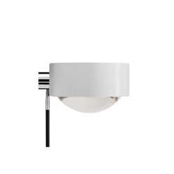 Top Light Puk Ceiling 20 cm Sister Twin Deckenleuchte-Weiß/Chrom-Armlänge 20 cm-Glas matt-Linse klar