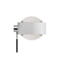 Top Light Puk Ceiling 20 cm Sister Twin Deckenleuchte-Weiß matt/Chrom-Armlänge 20 cm-Linse klar-Linse klar