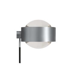 Top Light Puk Ceiling 40 cm Sister Twin Deckenleuchte-Chrom matt-Armlänge 40 cm-Linse klar-Linse klar