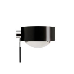 Top Light Puk Ceiling 40 cm Sister Twin Deckenleuchte-Schwarz matt/Chrom-Armlänge 40 cm-Glas matt-Linse klar