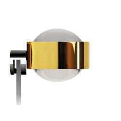 Top Light Puk Fix LED-Spiegelklemmleuchte-Vergoldet-Linse klar-Linse matt-mit LED (2800K)