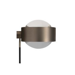 Top Light Puk Hotel LED-Wandleuchte-Nickel matt-Armlänge 30 cm-Linse klar-Linse matt-mit LED (2800K)