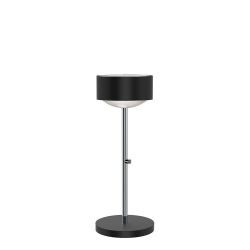 Top Light Puk Maxx Eye Table LED-Tischleuchte-Schwarz matt/Chrom-Glas mattiert-Höhe 370 mm-mit LED (2700K)