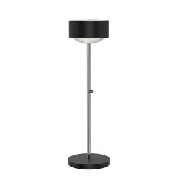 Top Light Puk Maxx Eye Table LED-Tischleuchte-Schwarz matt/Chrom-Glas mattiert-Höhe 470 mm-mit LED (2700K)