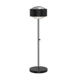 Top Light Puk Maxx Eye Table LED-Tischleuchte-Schwarz matt/Chrom-Linse klar-Höhe 470 mm-mit LED (2700K)
