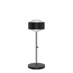 Top Light Puk Maxx Eye Table LED-Tischleuchte-Schwarz matt/Chrom-Linse matt-Höhe 370 mm-mit LED (2700K)